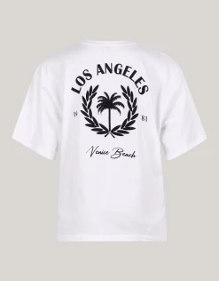 Shoeby Velvet Artwork T-Shirt Wit<DAMES T-Shirts