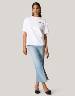Shoeby Velvet Artwork T-Shirt Wit<DAMES T-Shirts