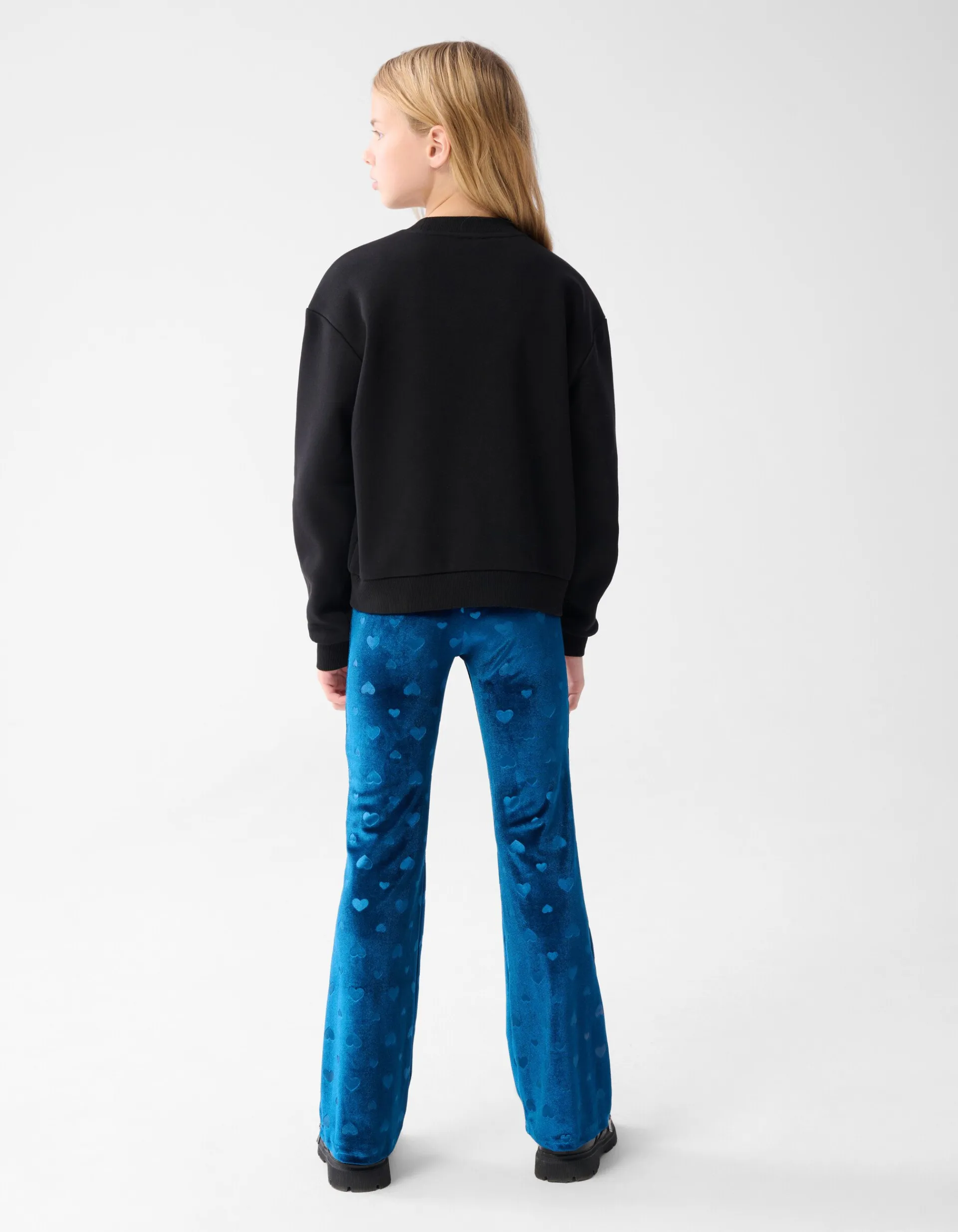 Shoeby Velvet Heart Flared Legging Blauw< Broeken