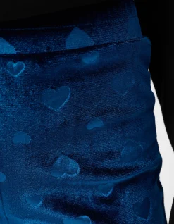 Shoeby Velvet Heart Flared Legging Blauw< Broeken