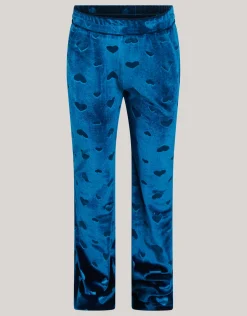 Shoeby Velvet Heart Flared Legging Blauw< Broeken