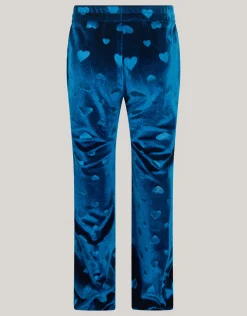 Shoeby Velvet Heart Flared Legging Blauw< Broeken