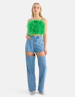 Shoeby Veren Top Groen<DAMES Tops