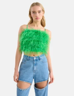 Shoeby Veren Top Groen<DAMES Tops