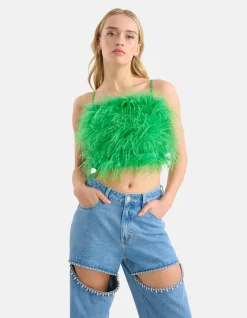 Shoeby Veren Top Groen<DAMES Tops