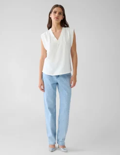 Shoeby V-hals Top Wit<DAMES Tops