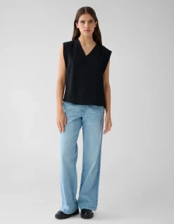 Shoeby V-hals Top Zwart<DAMES Tops