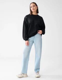 Shoeby Vintage Patch Trui Zwart<DAMES Truien En Sweaters