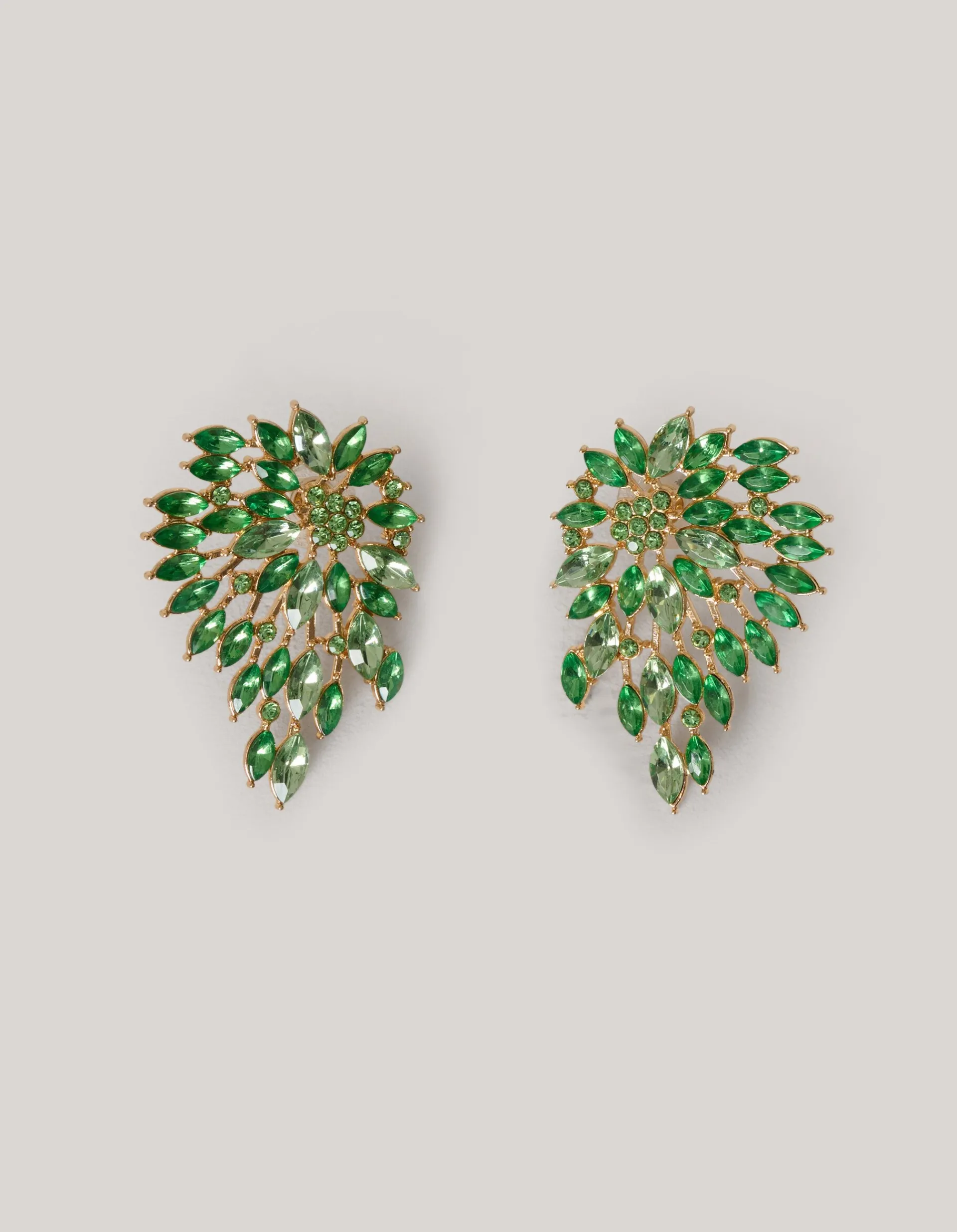 Shoeby Vintage Strass Oorbellen Groen<DAMES Sieraden
