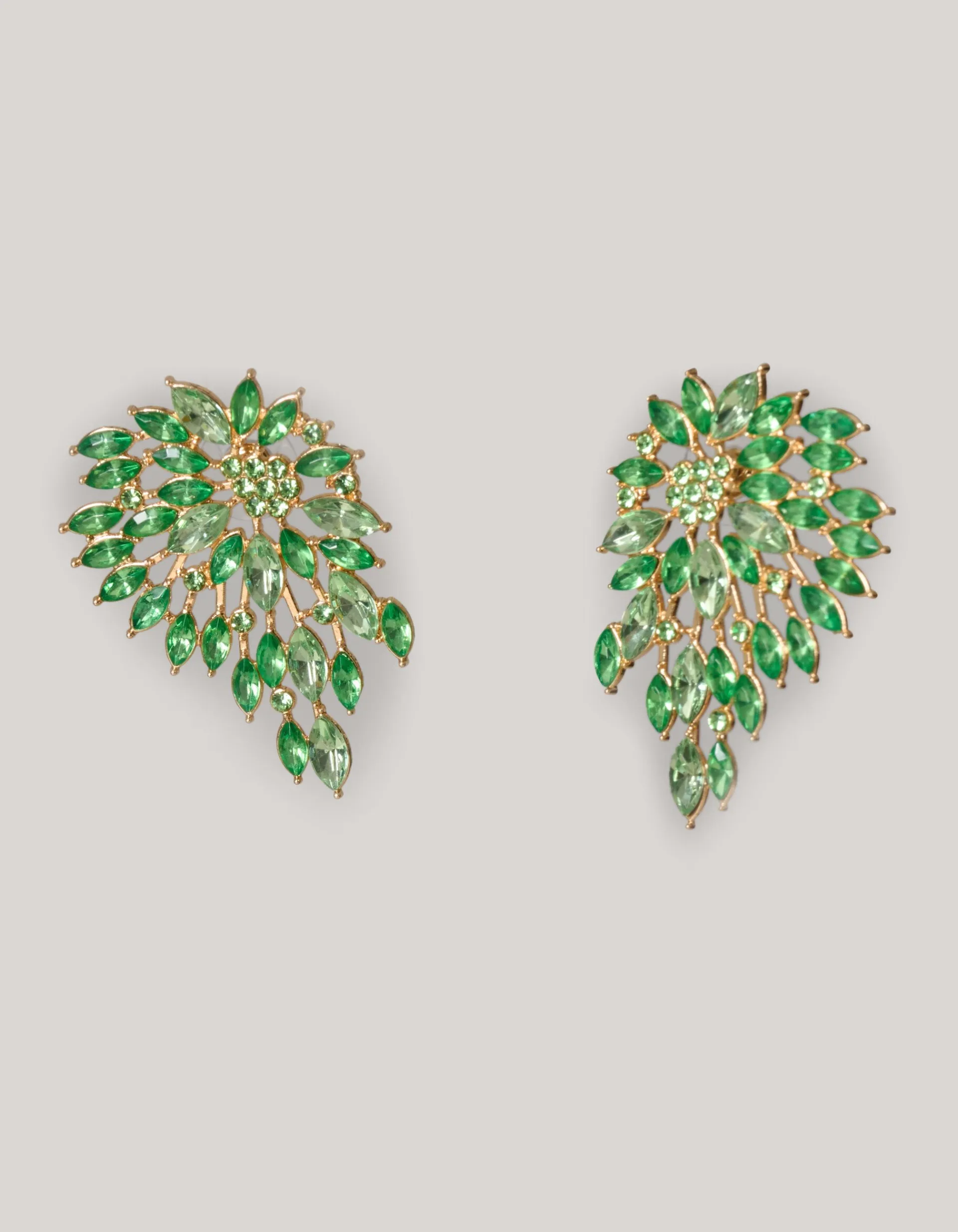Shoeby Vintage Strass Oorbellen Groen<DAMES Sieraden