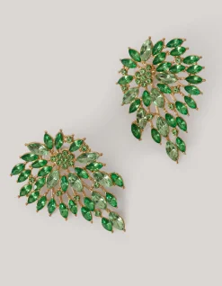 Shoeby Vintage Strass Oorbellen Groen<DAMES Sieraden