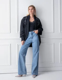 Shoeby Vintage Vest Zwart<DAMES Truien En Sweaters