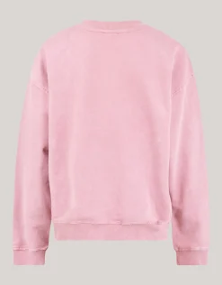 Shoeby Washed Artwork Sweater Donkerroze< Gebreide Truien|Sweaters