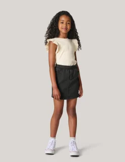 Shoeby Washed Denim Rok Donkergrijs< Rokken