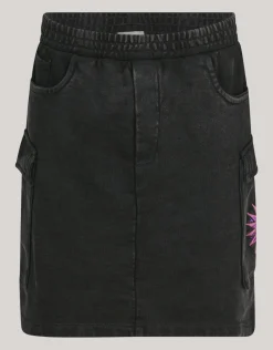 Shoeby Washed Denim Rok Donkergrijs< Rokken