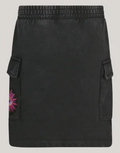 Shoeby Washed Denim Rok Donkergrijs< Rokken