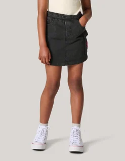 Shoeby Washed Denim Rok Donkergrijs< Rokken