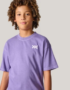 Shoeby Washed Logo T-shirt Paars< T-Shirts