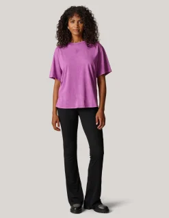 Shoeby Washed Logo T-shirt Roze<DAMES T-Shirts
