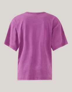 Shoeby Washed Logo T-shirt Roze<DAMES T-Shirts