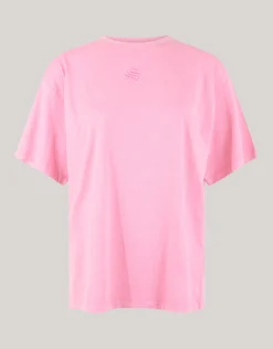Shoeby Washed Logo T-shirt Roze<DAMES T-Shirts