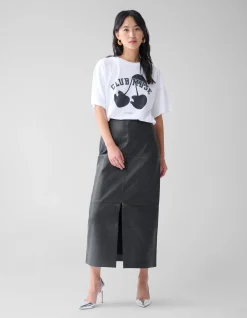 Shoeby Washed Midi Rok Donkergrijs<DAMES Rokken