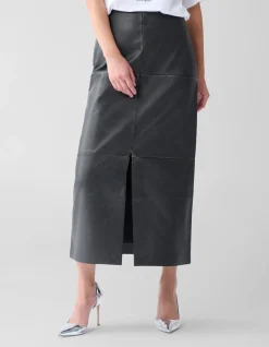 Shoeby Washed Midi Rok Donkergrijs<DAMES Rokken