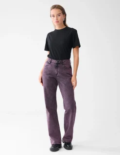 Shoeby Washed Straight Fit Jeans Paars<DAMES Jeans