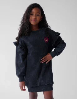 Shoeby Washed Sweater Jurk Donkergrijs< Jurken
