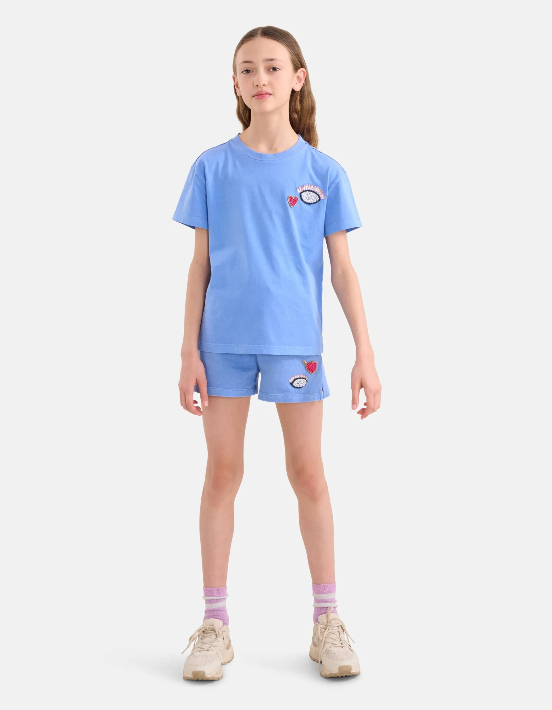 Shoeby Washed T-shirt Blauw< T-Shirts