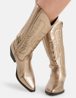 Shoeby Western Laars Goud<DAMES Laarzen