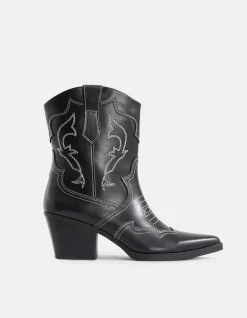 Shoeby Western Laars Zwart<DAMES Laarzen
