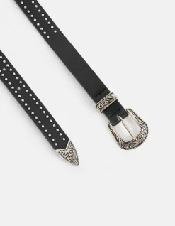 Shoeby Western Studs Riem Zwart< Riemen