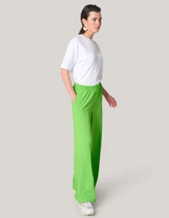 Shoeby Wide Leg Broek Groen<DAMES Broeken