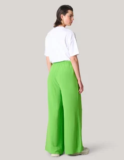 Shoeby Wide Leg Broek Groen<DAMES Broeken