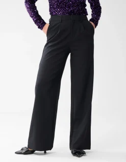 Shoeby Wide Leg Broek Zwart<DAMES Broeken