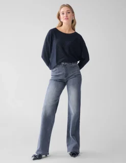 Shoeby Wide Leg Fit Jeans Extra Long Donkergrijs<DAMES Jeans