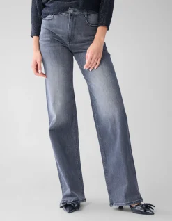 Shoeby Wide Leg Fit Jeans Extra Long Donkergrijs<DAMES Jeans