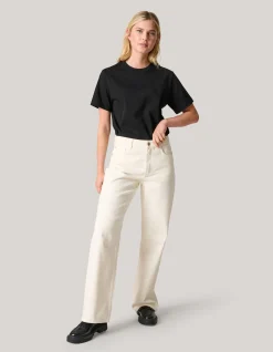 Shoeby Wide Leg Jeans Gebroken Wit<DAMES Jeans