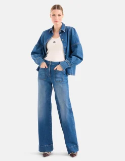 Shoeby Wide Leg Jeans Mediumstone By Mieke<DAMES Jeans