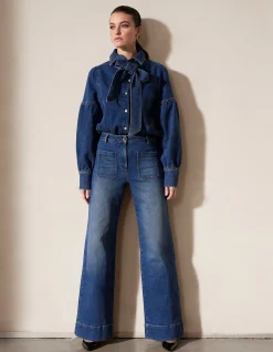 Shoeby Wide Leg Jeans Mediumstone By Mieke<DAMES Jeans