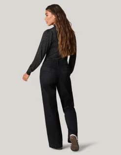 Shoeby Wide Leg Jeans Zwart<DAMES Jeans