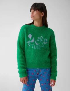 Shoeby Zachte Gebreide Trui Groen< Gebreide Truien