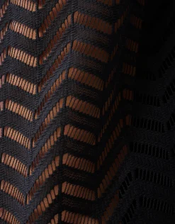 Shoeby Zigzag Kanten Blouse Zwart<DAMES Blouses