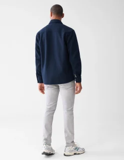 Shoeby Zip Overshirt Donkerblauw<Heren Overshirts