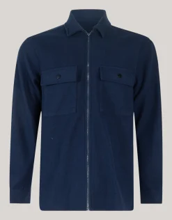 Shoeby Zip Overshirt Donkerblauw<Heren Overshirts