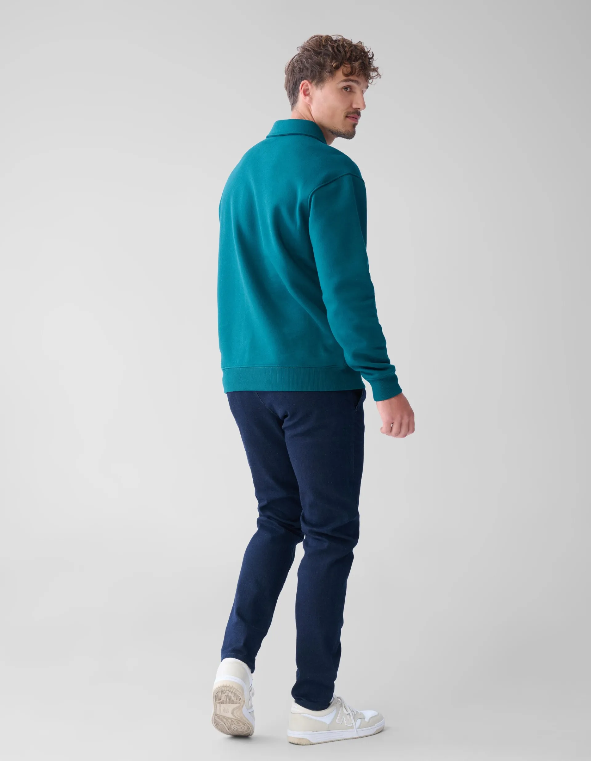Shoeby Zipper Badge Sweater Donkergroen<Heren Truien En Sweaters
