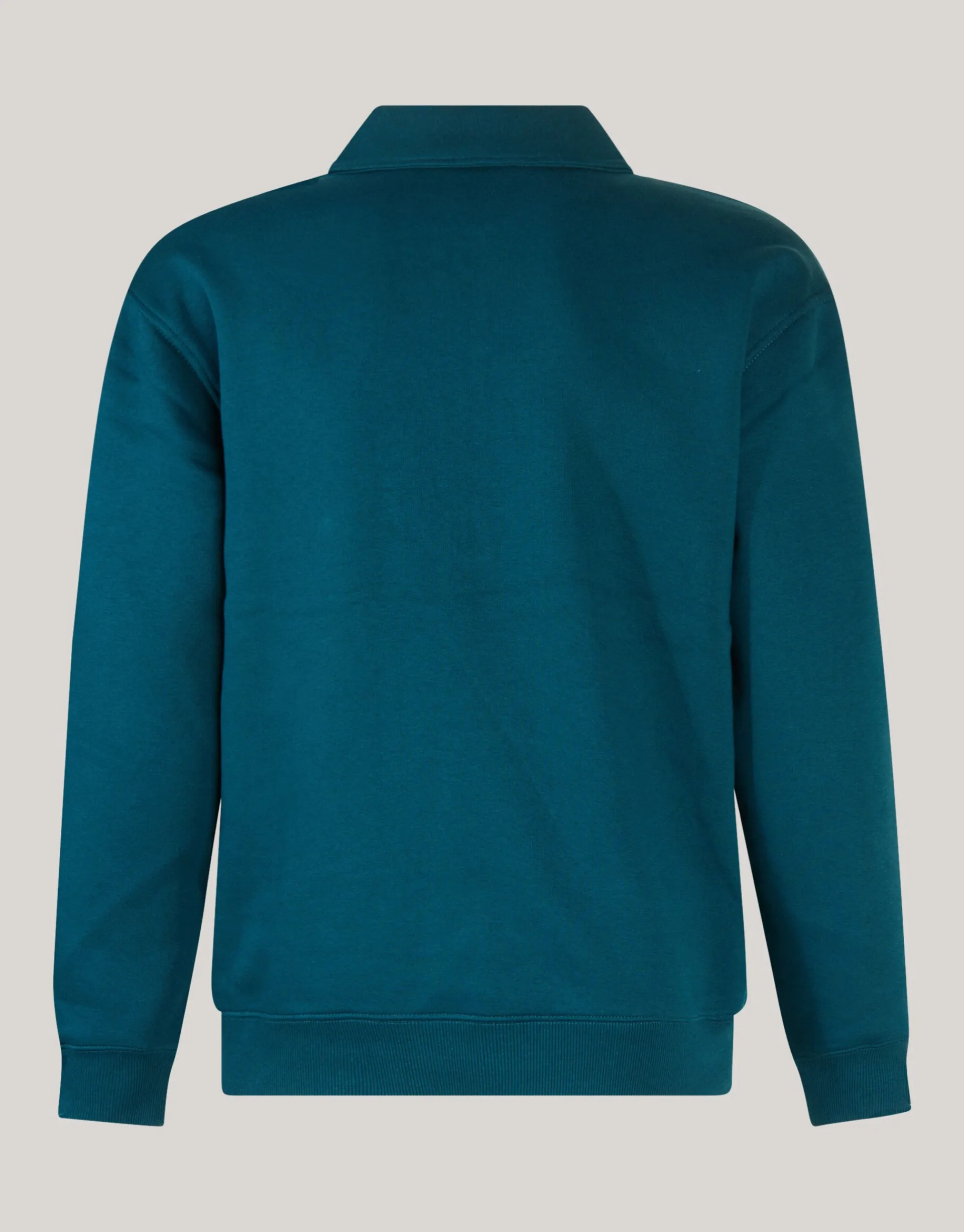 Shoeby Zipper Badge Sweater Donkergroen<Heren Truien En Sweaters
