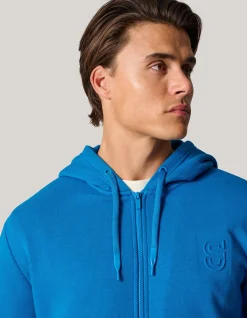 Shoeby Zipper Hoodie Blauw<Heren Truien En Sweaters