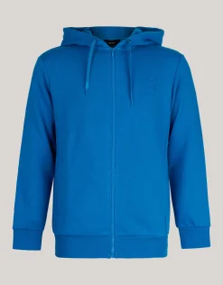 Shoeby Zipper Hoodie Blauw<Heren Truien En Sweaters